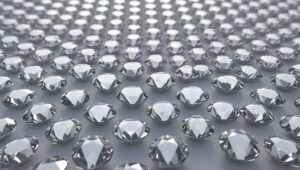 An example of homogenic mass produced lab diamonds