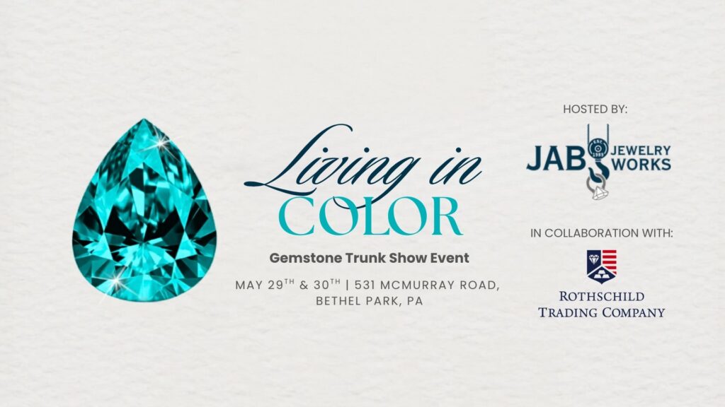 Living in Color Trunk Show with Rothschild Trading Company and JAB Jewelry advertisement