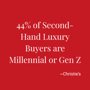 Statistic that say 44% of Christies buyers were Millennial or Gen Z in 2025